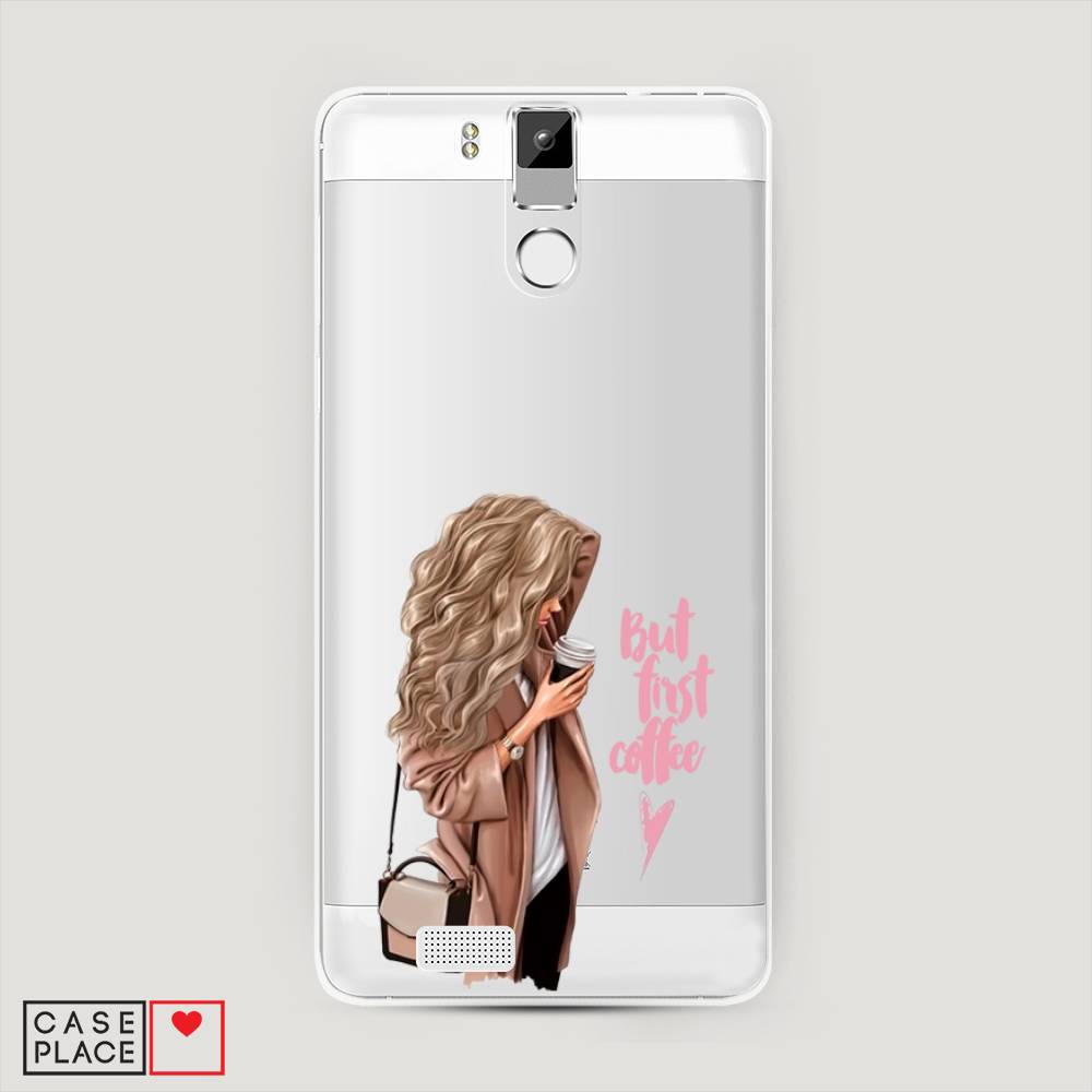

Чехол Awog "Девушка с кофе" для Oukitel K6000 Pro