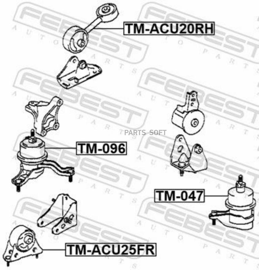

Подушка двиг.прав.toyota kluger l/v acu2,mcu2 2000.11-2007.05