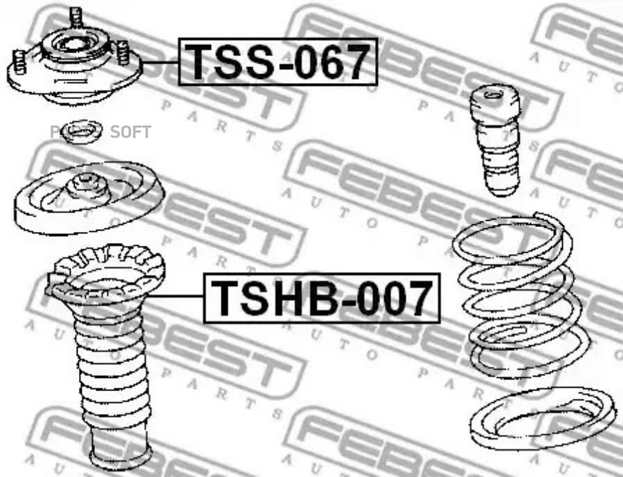 

Tss-067_опора амортизатора переднего toyota celica zzt23 99>