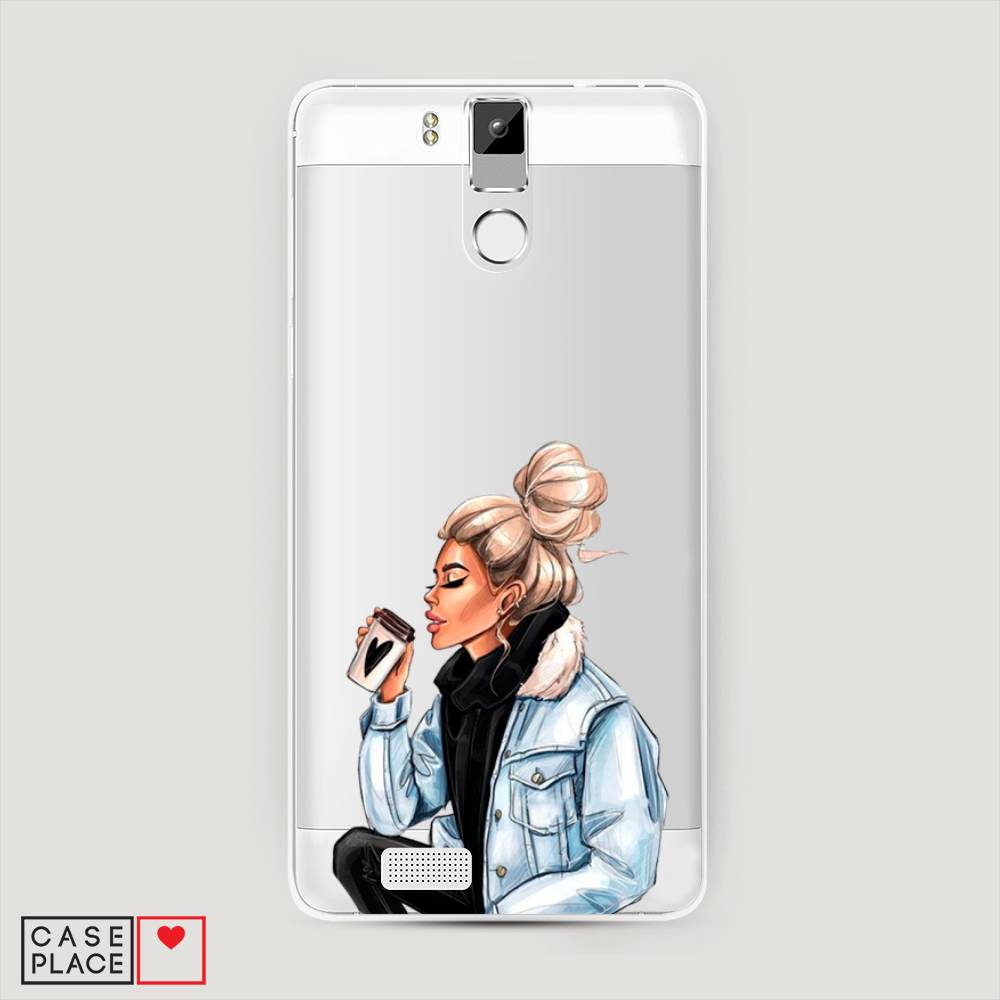 

Чехол Awog на Oukitel K6000 Pro / Оукитель K6000 Pro "Cute girl", Коричневый;бежевый, 230150-7