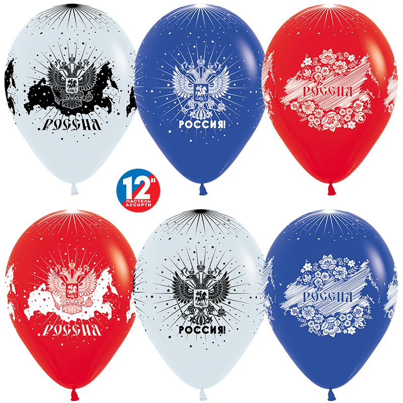 

Sempertex 12'', 30 см, Россия, триколор, пастель, 12 шт, 12'', 30 см, Россия, триколор, пастель, 12 шт