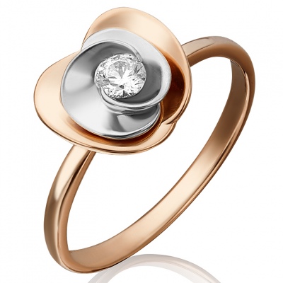 Золотые кольца  СберМегаМаркет Кольцо из золота с фианитом р. 16,5 PLATINA jewelry 01-5263-00-501-1111-38