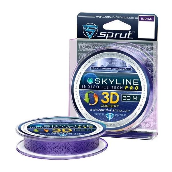 фото Леска зимняя sprut 3d icetech pro indigo 0,145mm/30m