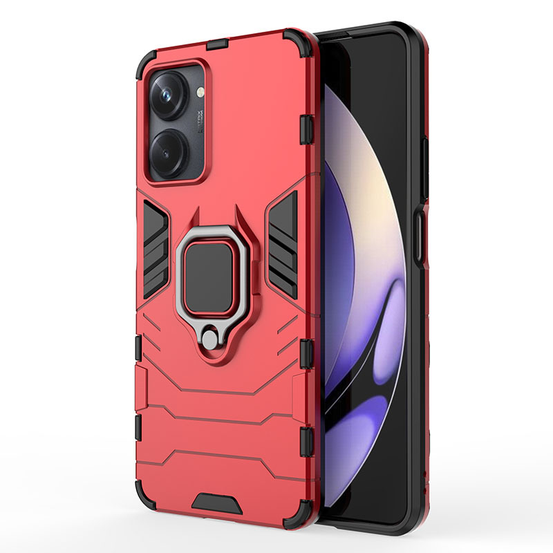 

Противоударный чехол Panther Case для Realme 10 Pro 5G с кольцом, красный, Panther Case