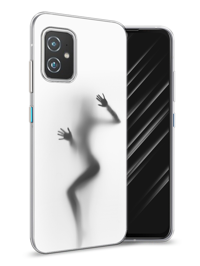 

Чехол Awog на Asus ZenFone 8 "Девушка в душе", Серый;белый;черный, 44450-7