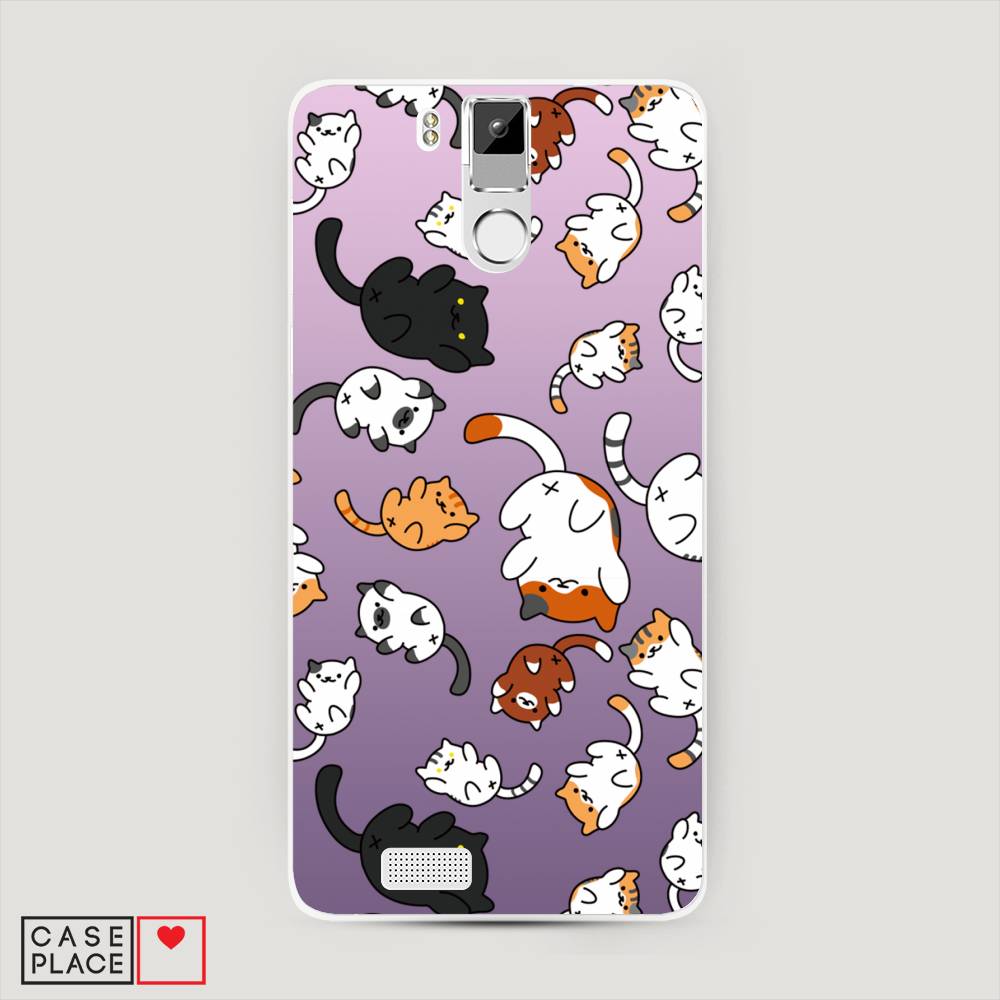 

Чехол Awog на Oukitel K6000 Pro / Оукитель K6000 Pro "Котопад", Фиолетовый;белый, 230150-7