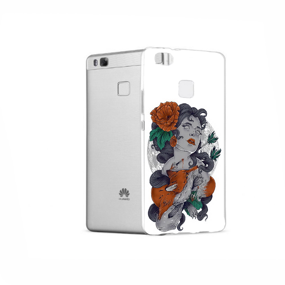 

Чехол MyPads Tocco для Huawei P9 темная девушка с лисой, Прозрачный, Tocco