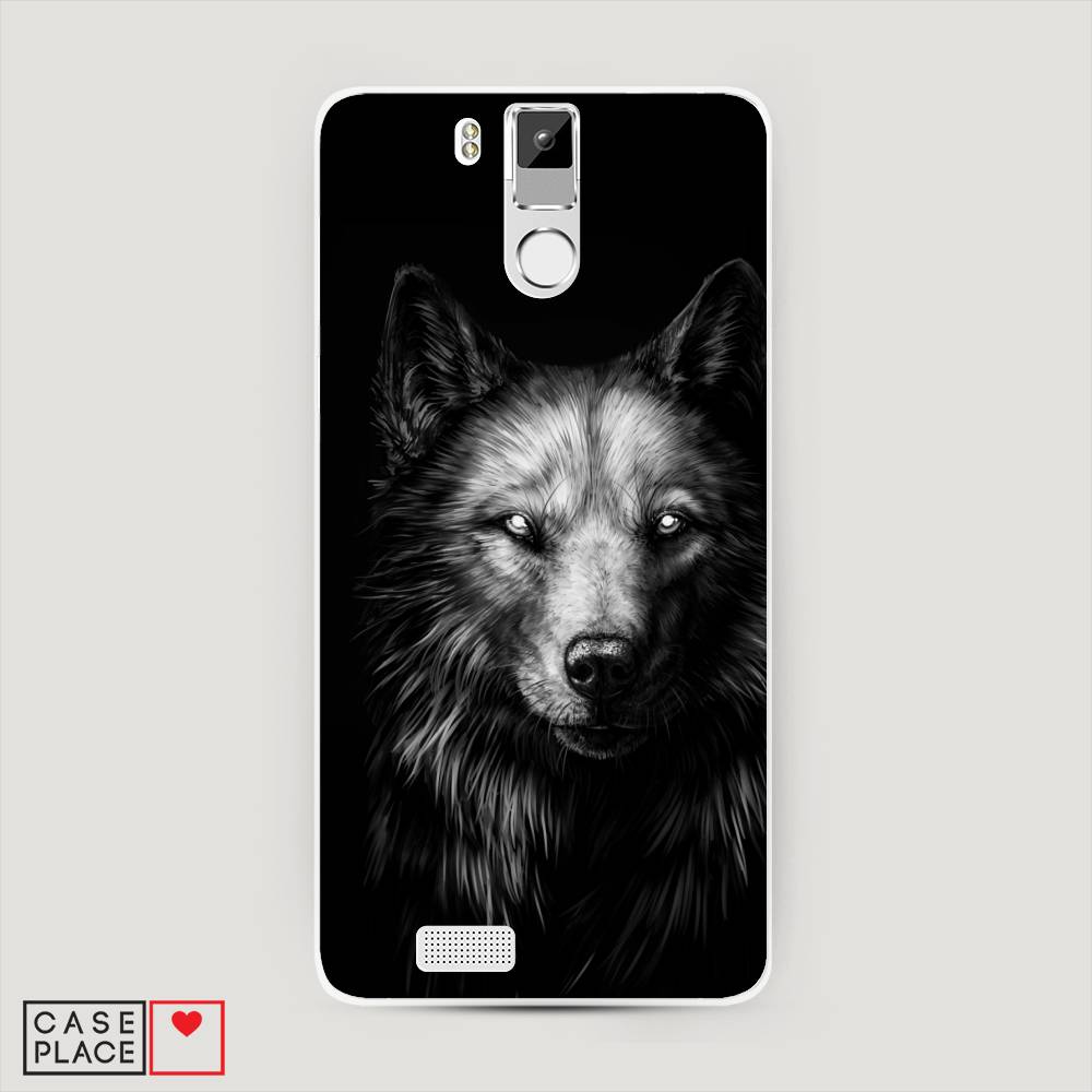 

Чехол Awog на Oukitel K6000 Pro / Оукитель K6000 Pro "Волк черно белый", Серый;бежевый;белый, 230150-1