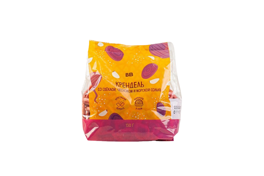Крендель со свеклой, чесноком и морской солью 130 г