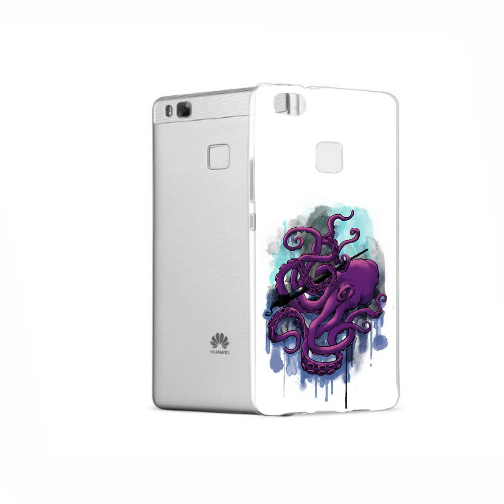 

Чехол MyPads Tocco для Huawei P9 фиолетовый осьминог, Прозрачный, Tocco