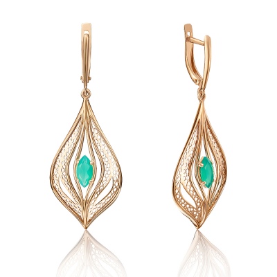 

Серьги из красного золота с халцедоном PLATINA jewelry 02-3705-00-274-1110-46, 02-3705-00-274-1110-46