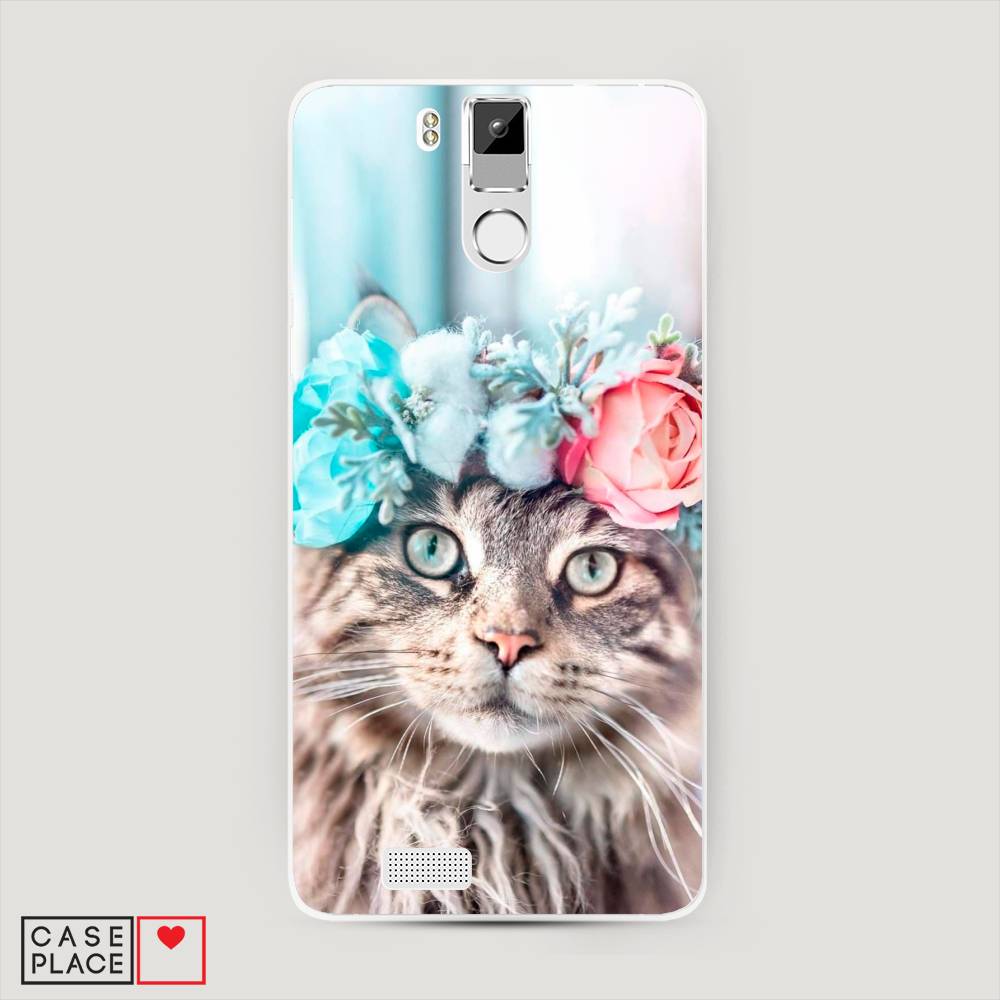 

Чехол Awog на Oukitel K6000 Pro / Оукитель K6000 Pro "Кот в венке", Серый;голубой;розовый, 230150-2