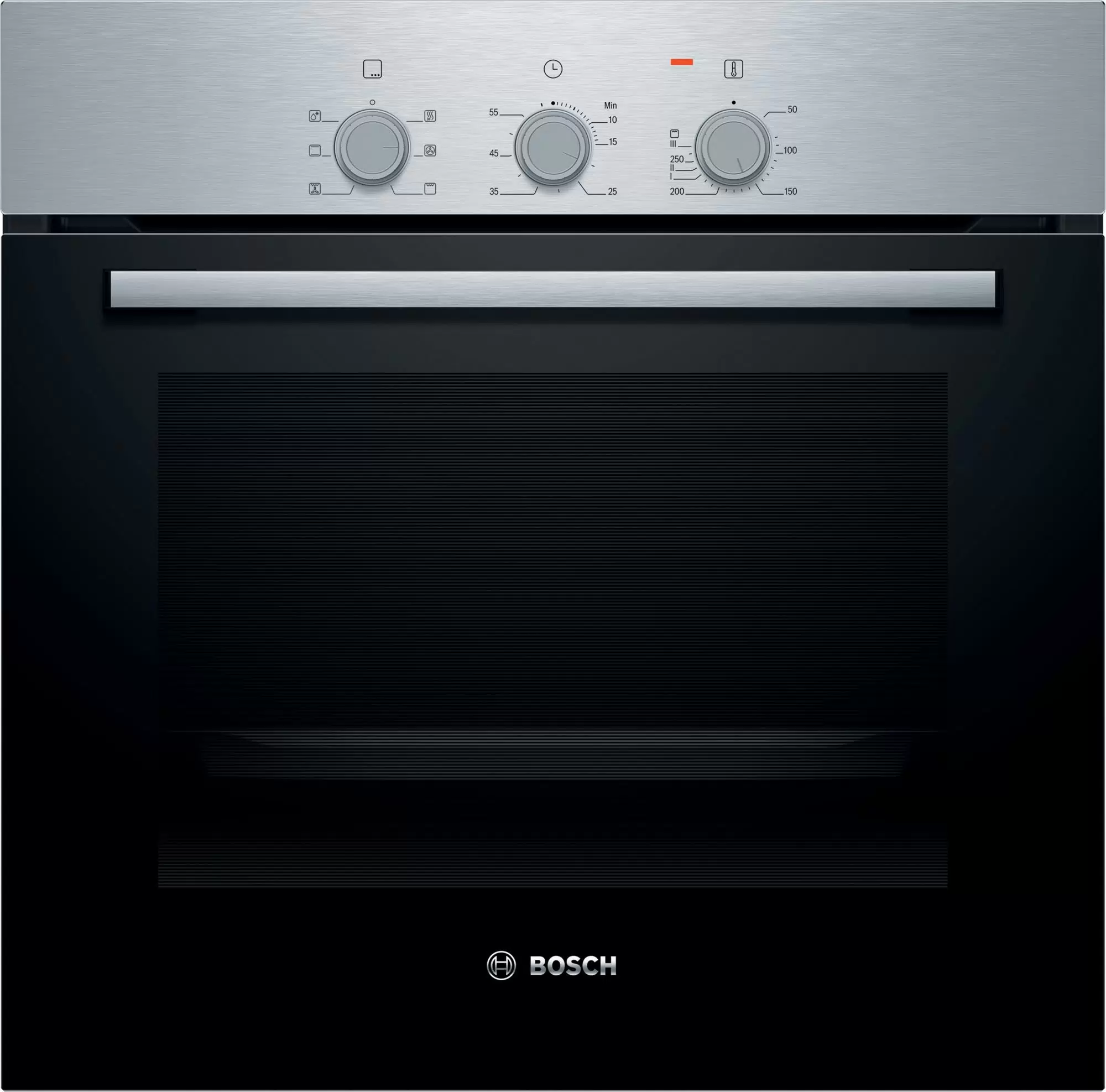 

Встраиваемый электрический духовой шкаф Bosch Serie 2 HBF011BR0R серебристый, черный, Serie 2 HBF011BR0R
