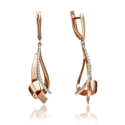 

Серьги из красного золота с фианитом PLATINA jewelry 02-4297-00-401-1110-64, 02-4297-00-401-1110-64