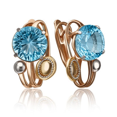 

Серьги из комбинированного золота с топазом PLATINA jewelry 02-4304-00-201-1113-46, 02-4304-00-201-1113-46