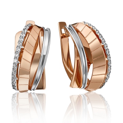 

Серьги из красного золота с фианитом PLATINA jewelry 02-4305-00-401-1110-48, 02-4305-00-401-1110-48
