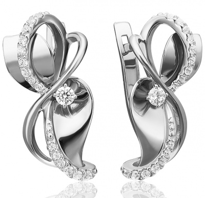 

Серьги из белого золота с фианитом PLATINA jewelry 02-4331-00-401-1120-24, 02-4331-00-401-1120-24