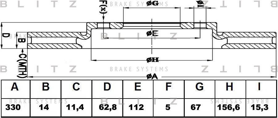 

Диск Тормозной Blitz BS0402