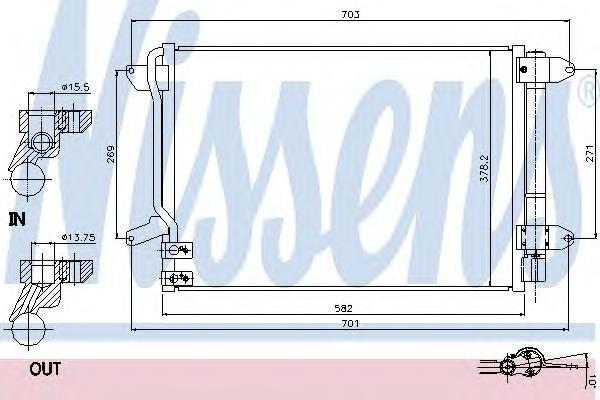 

NS940238 радиатор кондиционера AКППVW Jetta 1.6i/1.4TSi 10>