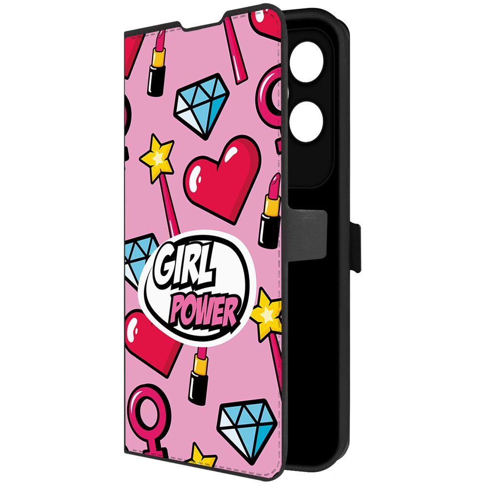

Чехол-книжка Krutoff Eco Book для Honor 200 Lite Girl Power (черный)