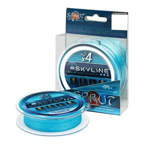 

Шнур Зимний Sprut SKYLINE 70m/0,16mm (Crystal Blue), Голубой, Skyline Ice Braid Pro