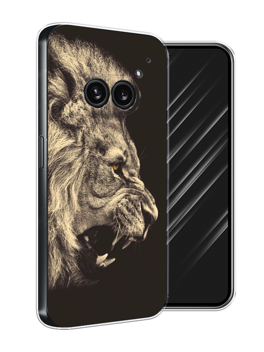 

Чехол Awog на Nothing Phone 2a "Львиный рык 2", Бежевый;черный, 3300350-1