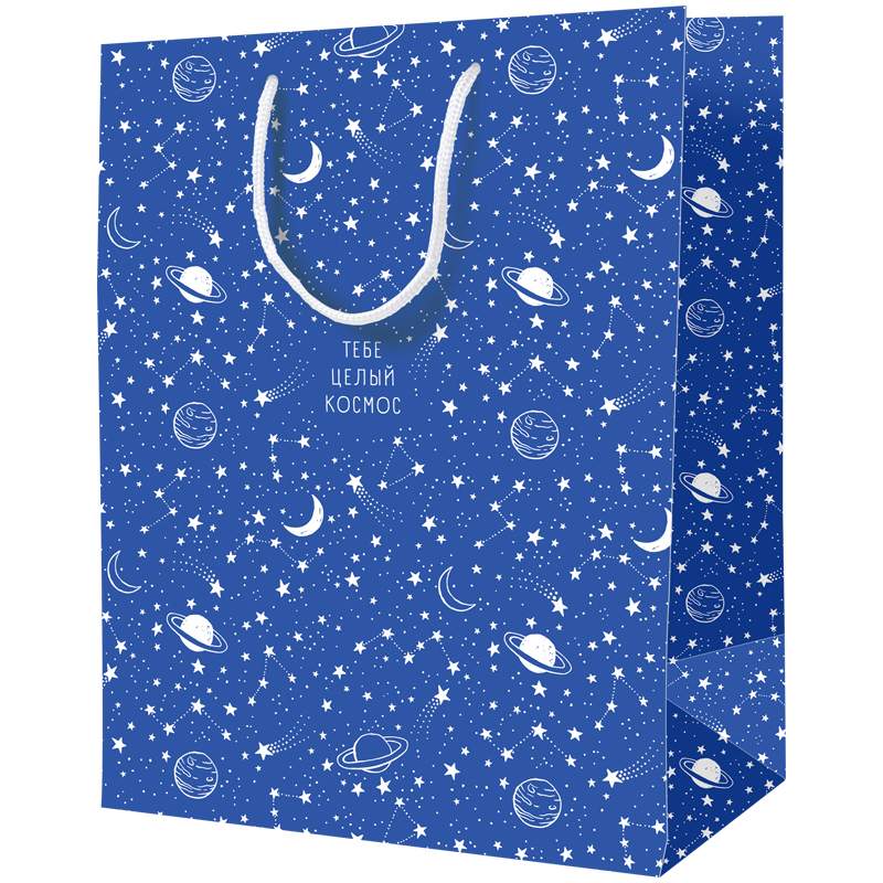 

Пакет подарочный Artspace 322290, "Planets and stars", 32x12x11см, 12 штук