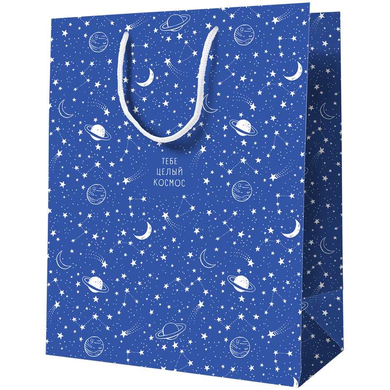 

Пакет подарочный Artspace 322208, "Planets and stars", 14x11x6.5см, 12 штук