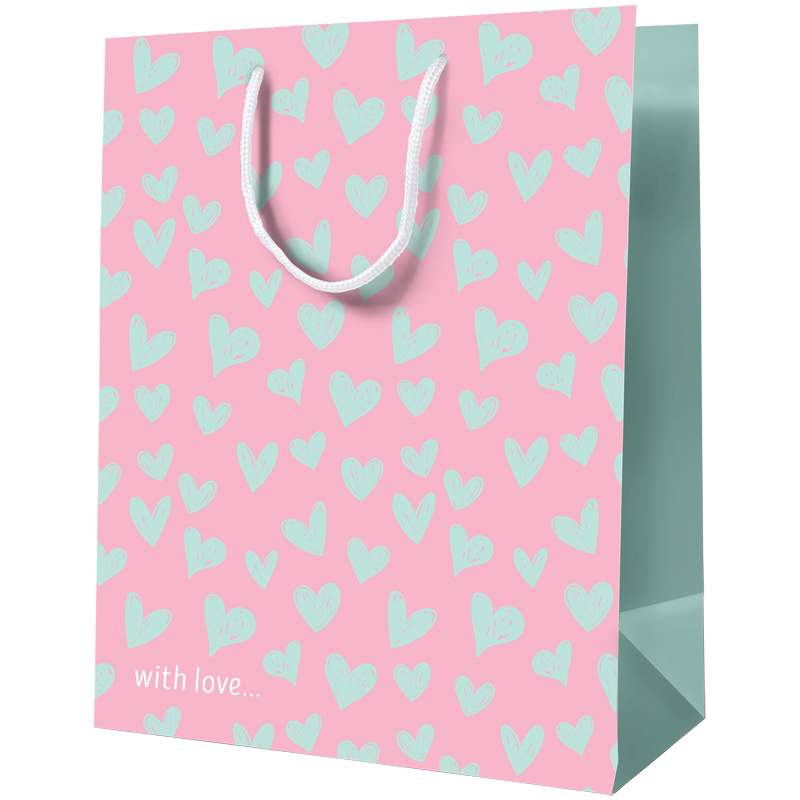 

Пакет подарочный Artspace 322201, "With love", 14x11x6.5см, 12 штук