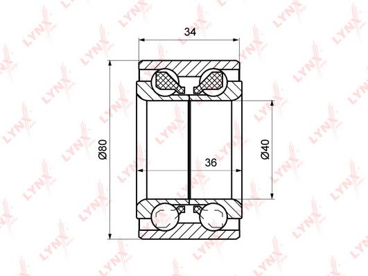 Подшипник ступицы LYNXAUTO wb1100