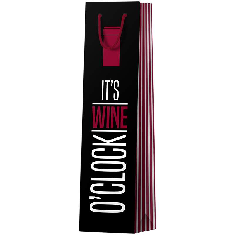 

Пакет подарочный Artspace 322261, "It's wine o'clock", 36x12x8.5см, 12 штук