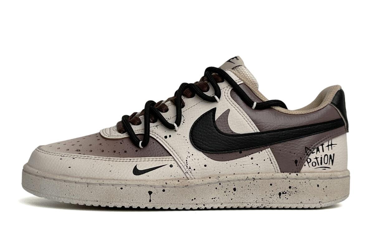 

Кеды унисекс Nike Court Vision 1 Low бежевые 43 EU, Бежевый, Court Vision 1 Low