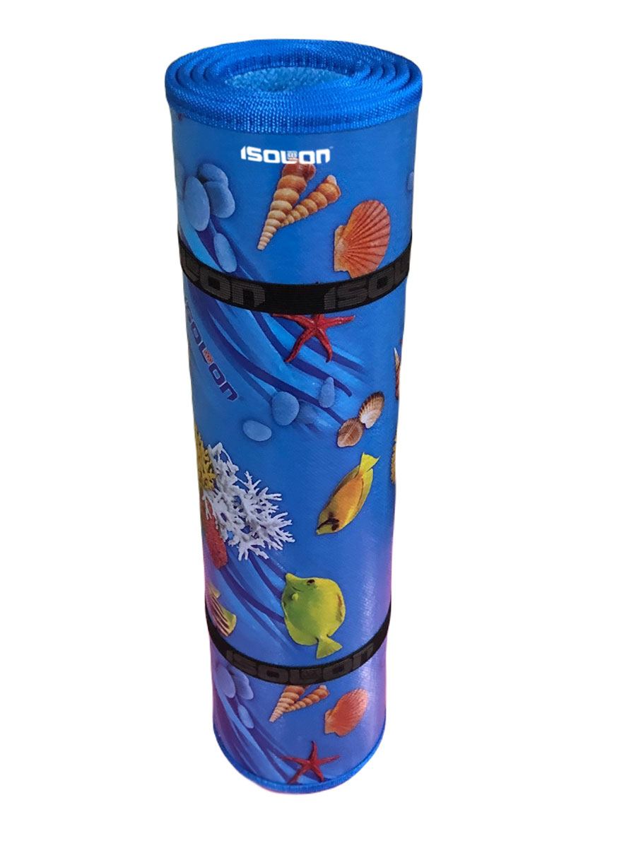 фото Коврик для фитнеса isolon decor 8 мм 180х55 см океан