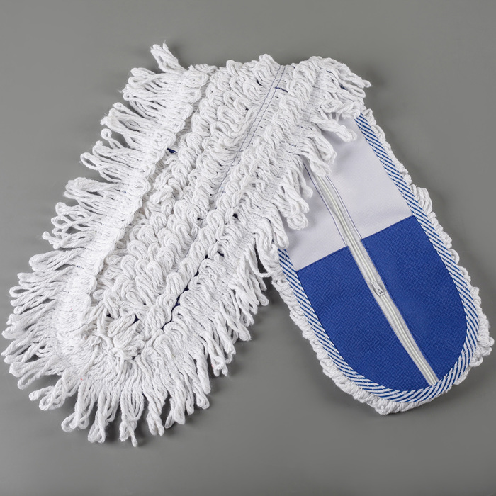 фото Насадка для плоской швабры, 80×14 см, х/б, цвет бело-синий nobrand