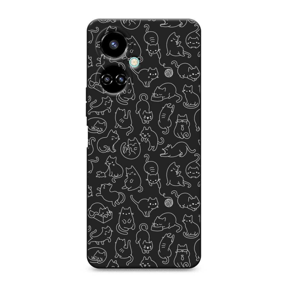 

Чехол Awog 302252-1 для Tecno Camon 19, Camon 19 Pro "Шкодливые котики", Прозрачный;бежевый, 302252-1