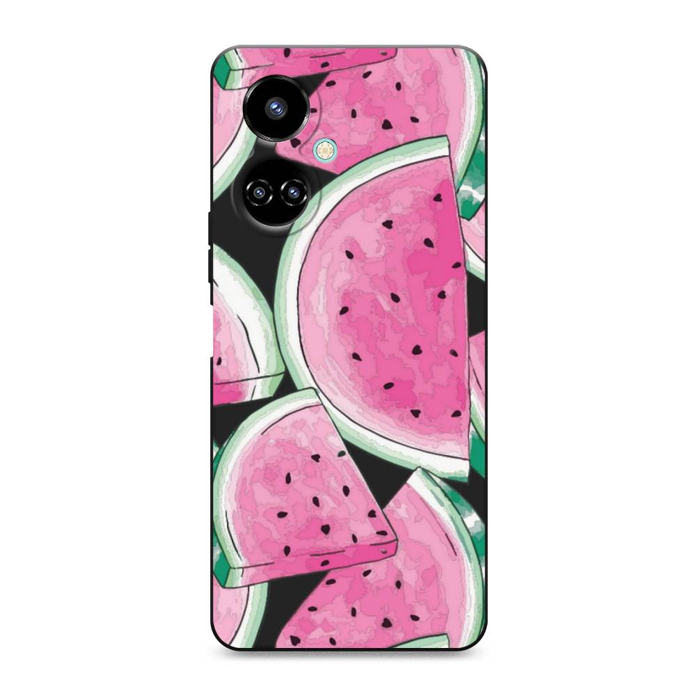 

Чехол Awog 302252-1 для Tecno Camon 19, Camon 19 Pro "Акварельные арбузы", Зеленый;белый;розовый, 302252-1