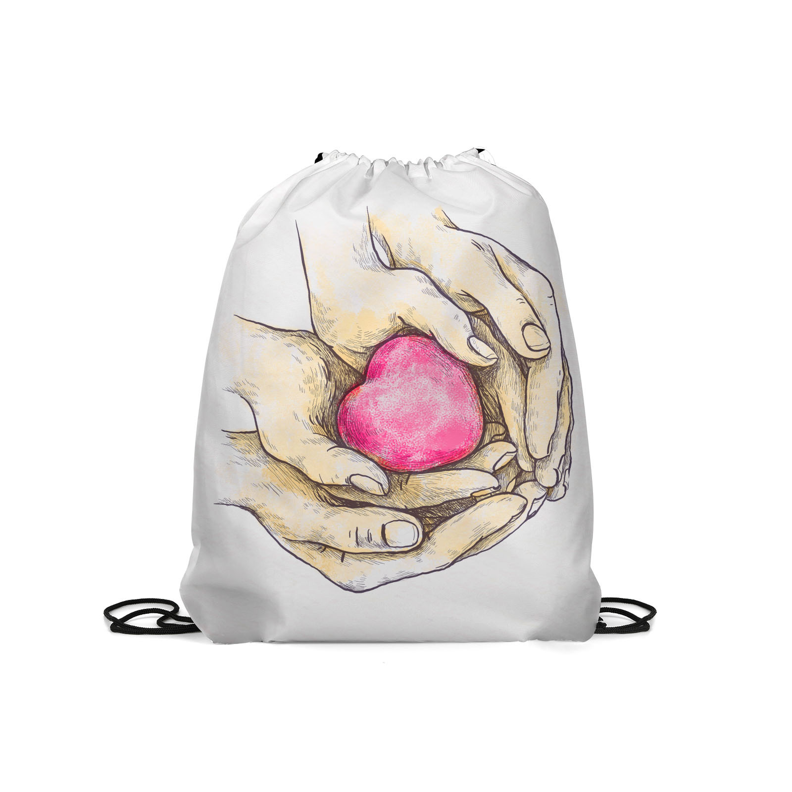 

Мешок для обуви унисекс Gorolla DrawstringBackpack 2336 белый с розовым, 42х35 см, DrawstringBackpack 2336