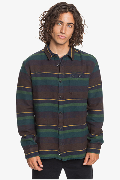 

Рубашка QUIKSILVER Lineup Distract Greener Pasture Line, Темно-коричневый, XXL, EQYWT04028