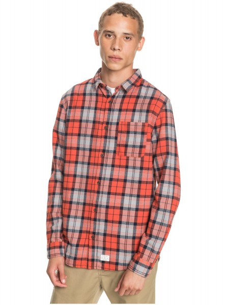 фото Рубашка quiksilver theplaidflannel chilli plaid flannel, красный, m quicksilver