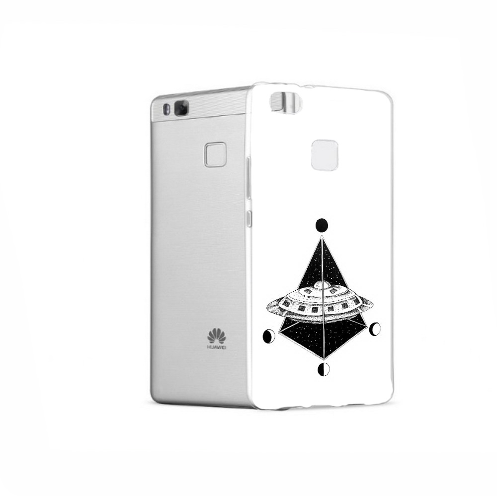 

Чехол MyPads Tocco для Huawei P9 черно белая летающая тарелка, Прозрачный, Tocco