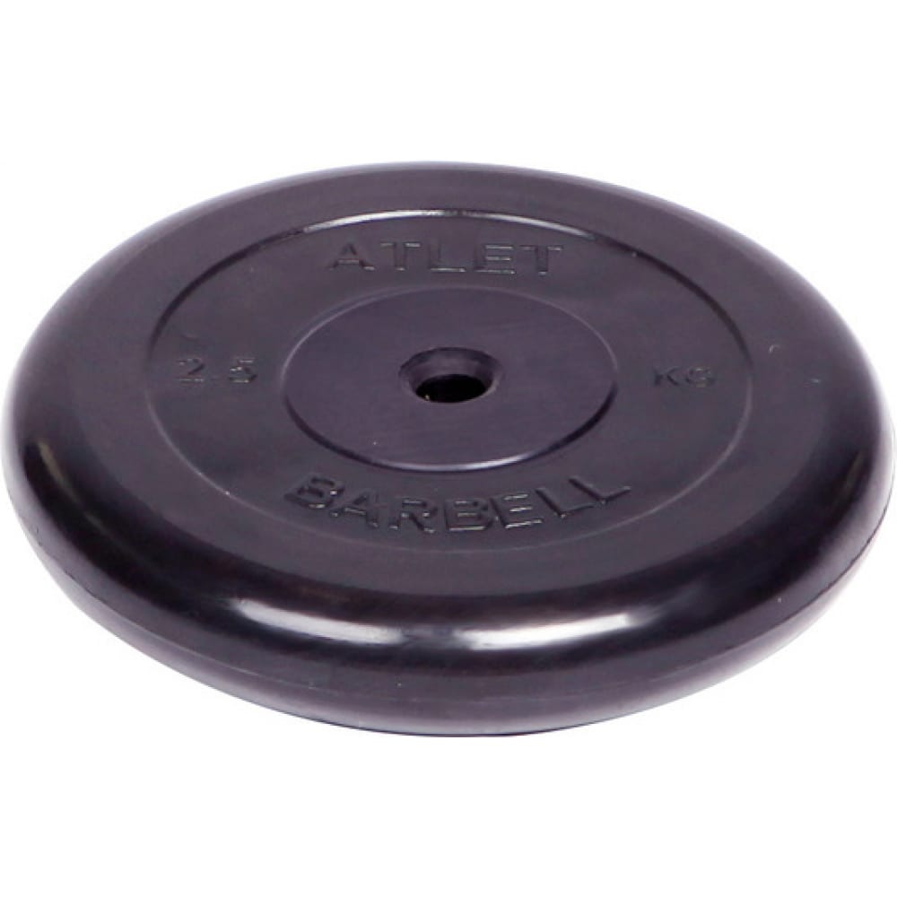 

Диск для штанги MB Barbell Atlet 2,5 кг, 26 мм черный, Atlet