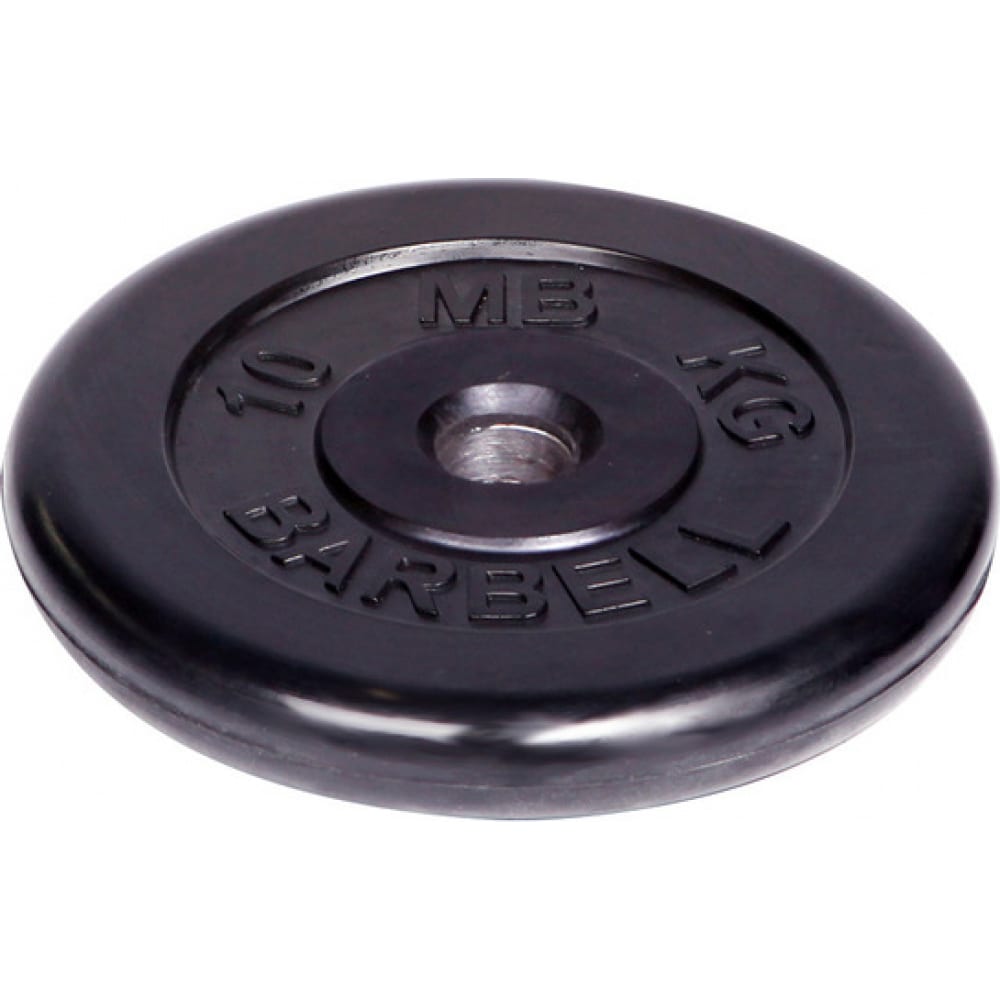 фото Barbell диск обрезиненный d 51 мм чёрный 10,0 кг 447 mb barbell