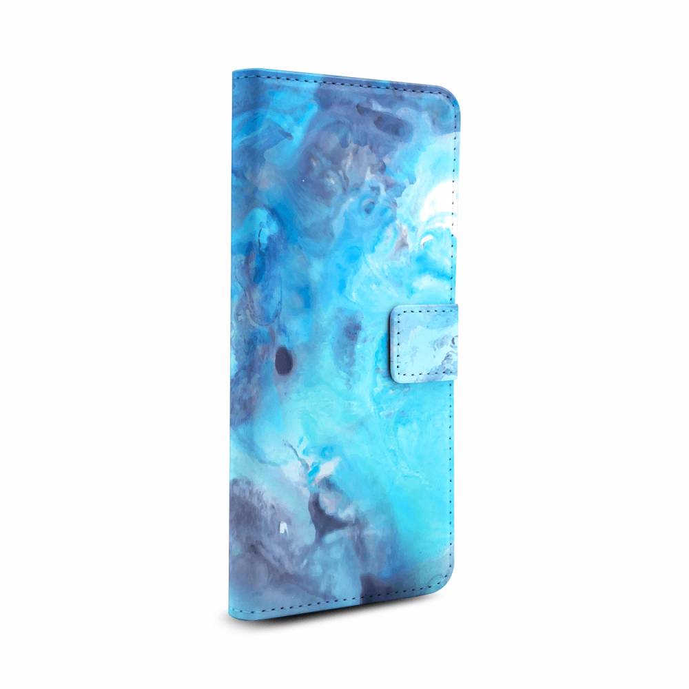 

Чехол Awog на Huawei Nova Y70 "Мрамор текстура 14 book", Голубой;синий;белый, 6109185-1
