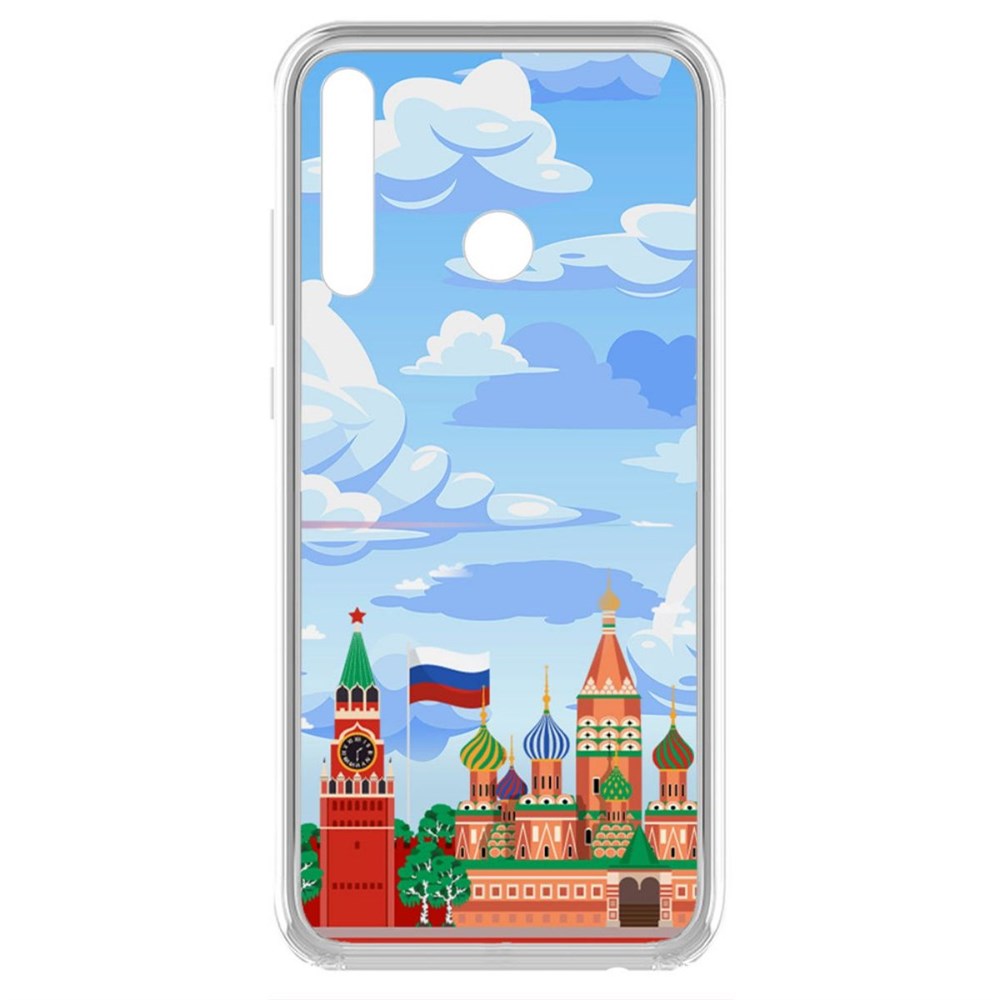 

Чехол-накладка Krutoff Clear Case Красная Площадь для Honor 20i