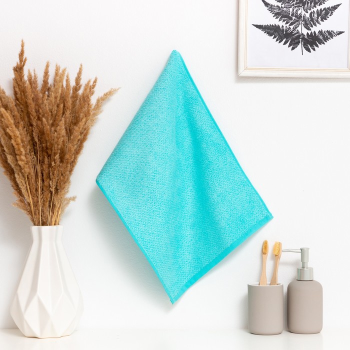 

Полотенце махровое Этель цвет ярко-бирюзовый 30х60см,350г/м2,100% хлопок