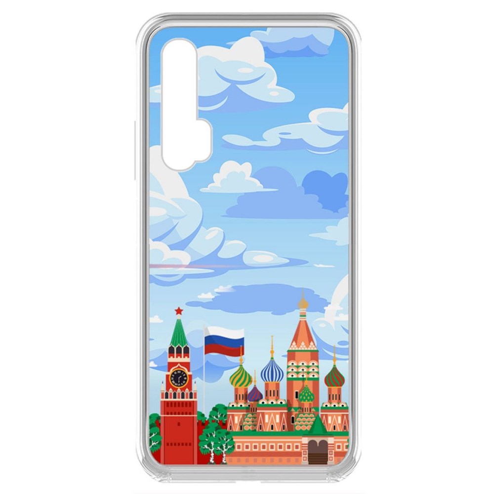 фото Чехол-накладка krutoff clear case красная площадь для huawei nova 5t