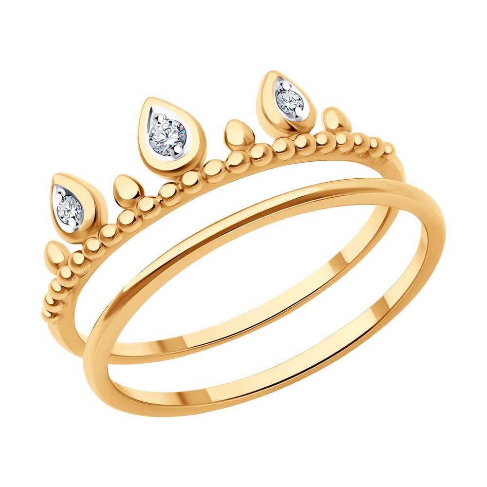 

Кольцо из золота р. 17,5 SOKOLOV 1012641, бриллиант, 1012641