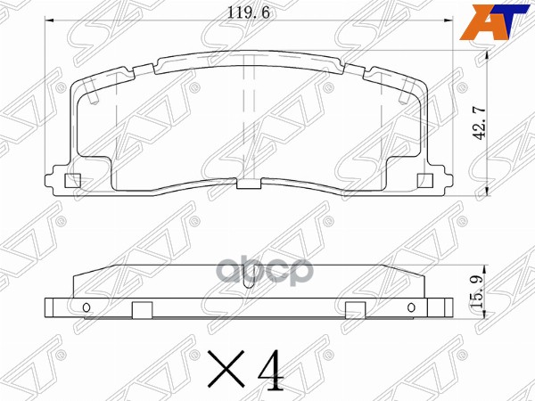 

Колодки Тормозные Зад Toyota Estima/Lucida/Previa Tcr1#/2# 90-99 SAT ST0446628011