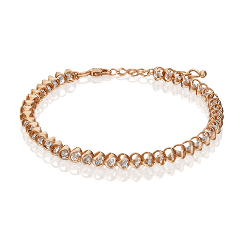 

Браслет из красного золота с фианитом р. 17 PLATINA jewelry 05-0628-00-501-1110-38, 05-0628-00-501-1110-38