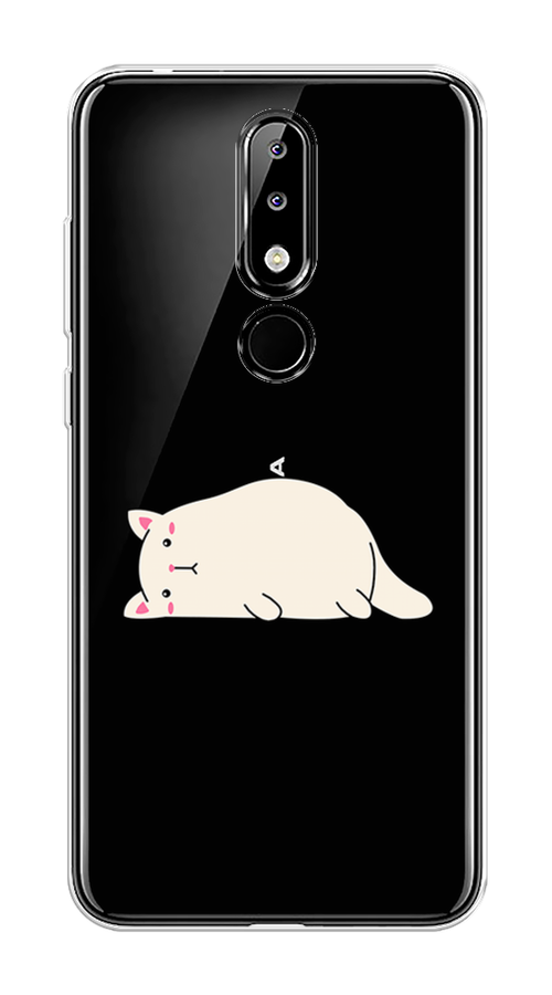 

Чехол на Nokia 5.1 Plus (X5) "Cat not today", Белый;розовый;черный, 121950-1
